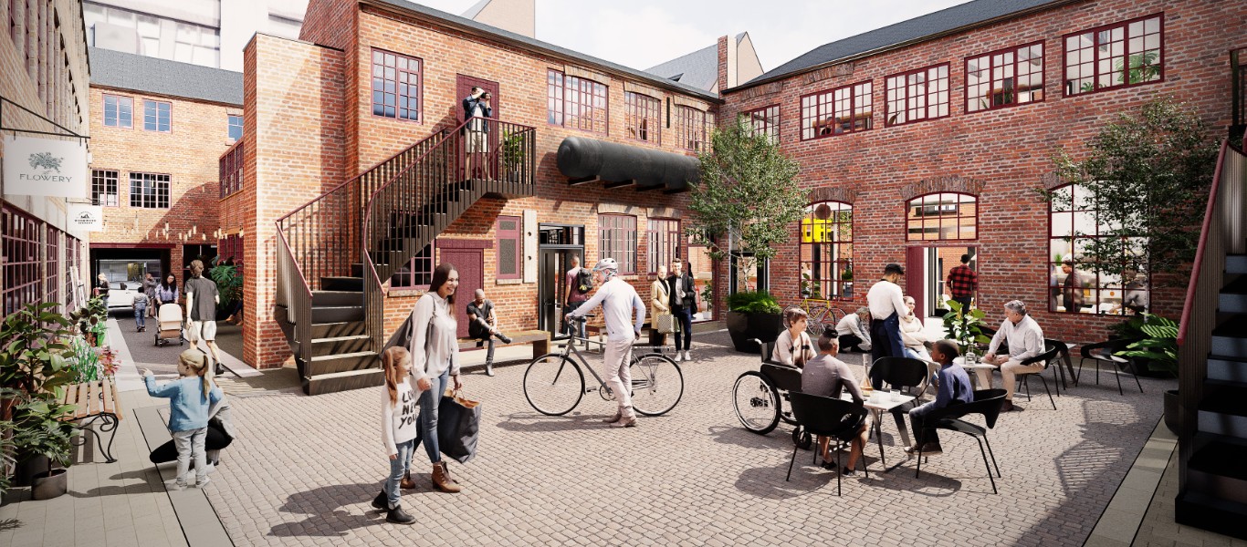 The proposed courtyard at Leah’s Yard