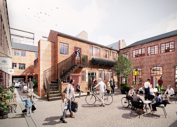 The proposed courtyard at Leah’s Yard